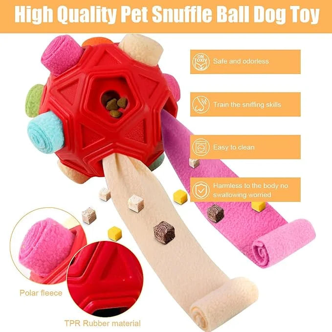 Dog Snuffle Ball-Interactive Puzzle Dog Toys Encourage Natural Foraging Skills Slow Feeder for Training and Stress Relief,...