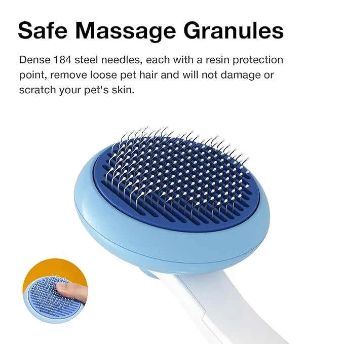 Self-Cleaning Slicker Brush for Cat & Dog Grooming - Removes Tangles, Loose Undercoat, and Mats (Blue, 2 Pack) - Product I...