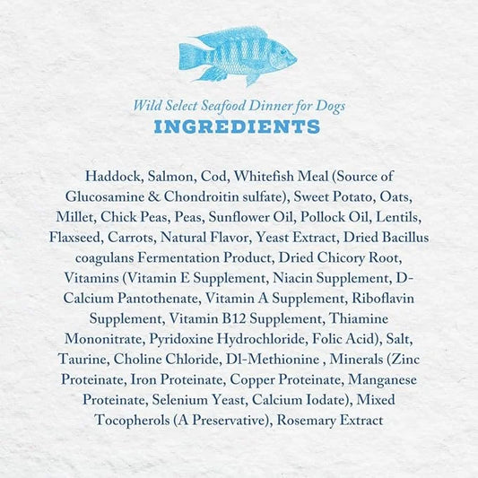 Wild Select Seafood Dog Food | No Chicken or Other Animal by-Products | Rich in Omega 3 & 6 Fatty Acids | Sustainably Sour...