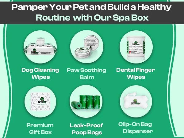 Ultimate Dog Wellness Pack: Fur Spray, Dental Care (Spray & Wipes), Paw Balm and Dog Wet Wipes - Product Image
