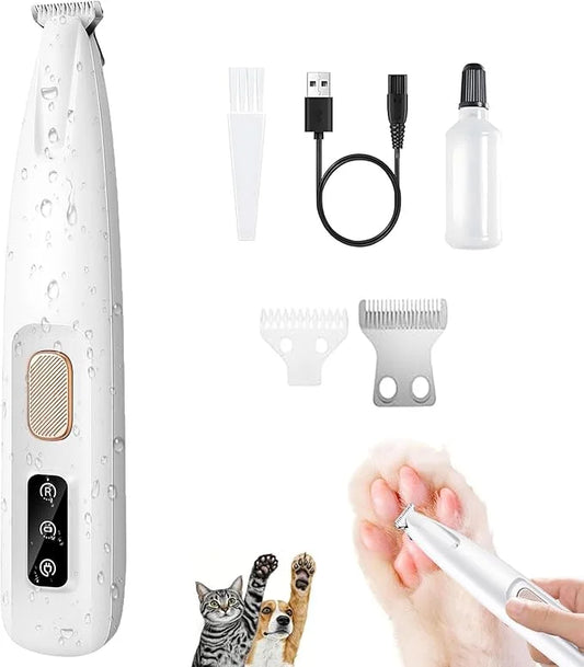 1PC Dog Paw Trimmer with LED Light,35dB Low Noise Precision Pet Paw Trimmer for Dogs Cats Grooming Clippers,Safety Electri...