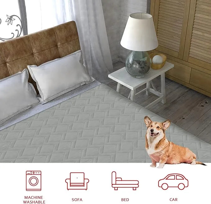 Waterproof Blanket 2 Pack Dog Bed Cover with Non-Skid Bottom, Couch Cover for Dogs, Mattress Protector Furniture Protector...
