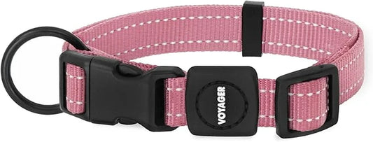 Best Pet Supplies Reflective Dog Collar with Adjustable Length, Heavy-Duty Buckle, and Strong Leash D-Ring, Training, Walk...