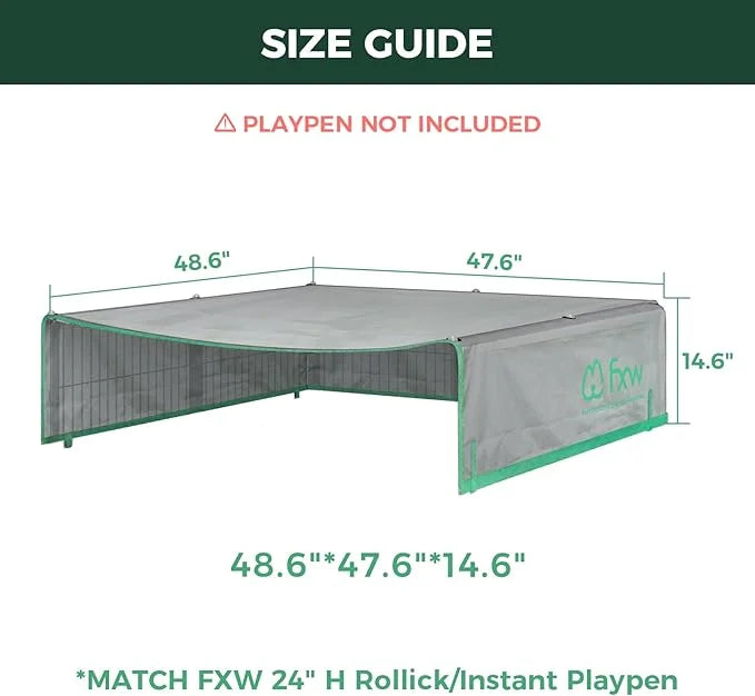 FXW Sun Shade Specialized for FXW Dog Playpen (Not Suitable for Other Brands), Fits for 24" H Rollick/Instant Dog Playpen?...