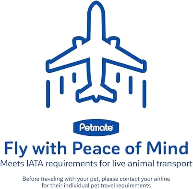 Petmate Sky Kennel - For Air and Travel, Airline Approved Dog Crate for Pets up 15-30 lbs, Heavy Duty Dog Kennel, Made in ...