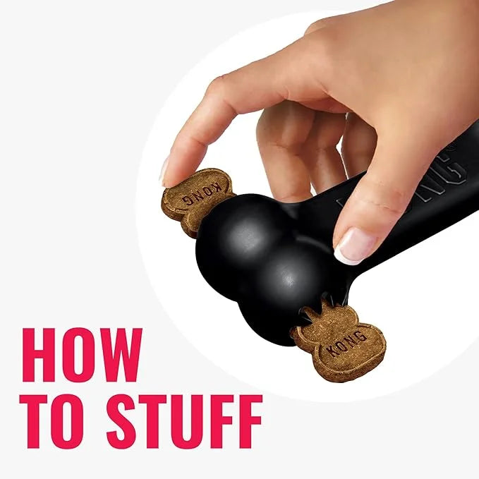 KONG - Extreme Goodie Bone - KONG's Most Durable Natural Rubber Dog Bone for Power Chewers - Black - For Medium Dogs - Pro...