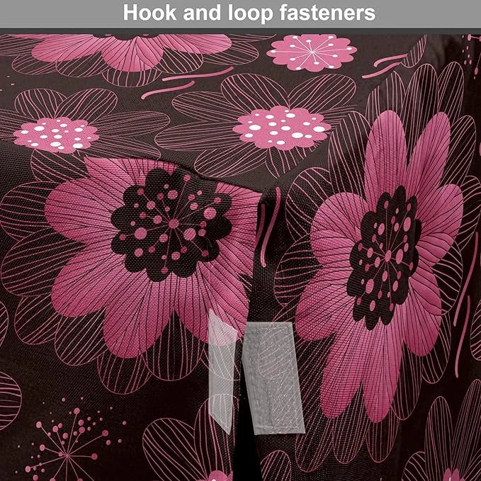 Lunarable Floral Dog Crate Cover, Botanical Theme Flowers Pattern Natural Art Abstract Blossoms, Easy to Use Pet Kennel Co...