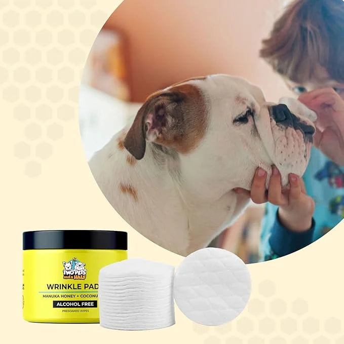 Wrinkle Paste for Bulldogs + Wrinkle Wipes French Bulldog- Wrinkle Cream for Dogs (Frenchie, English Bulldog, Pug)-Cleans ...