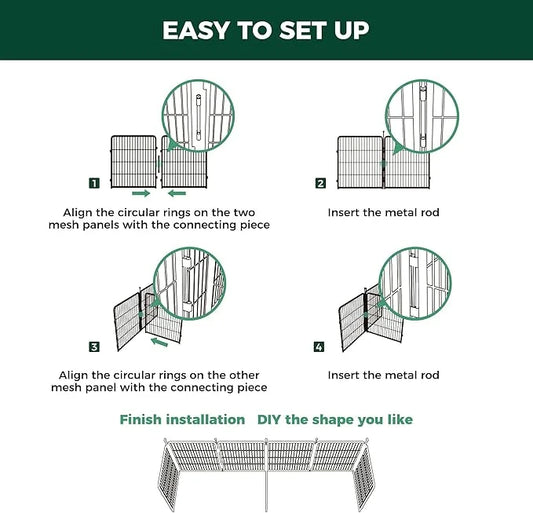 FXW Dog Playpen Storage Bag, Fits 24" H 8 Panels & Partition Connector, Fits for 24"/32" H Homeplus/Rollick/Instant Dog Pl...