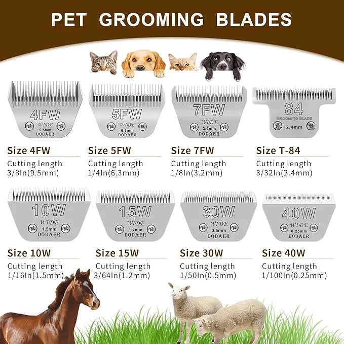 2 Pack 30 Wide Blades for Dog Grooming,Compatible with Andis,Oster A5,Wahl km10 Clippers,Cutting Length 1/100" - Product I...