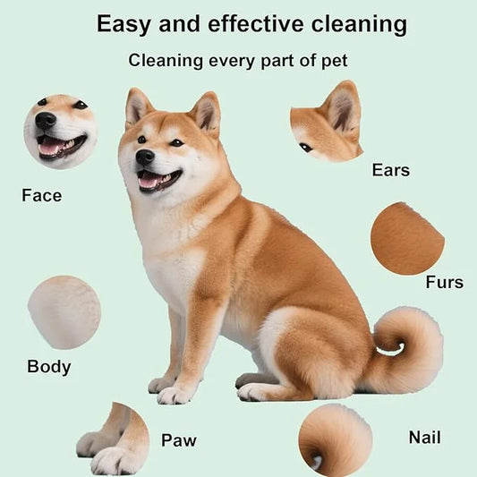 Pet Glove Wipes for Dogs and Cats, Extra Thick Dog Wipes Cleaning Deodorizing, Rinse Free Cleaning Gloves Dog Washing Glov...