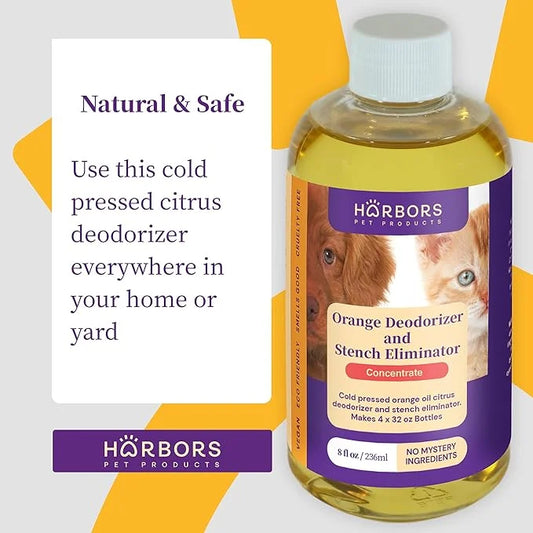 Harbor's Orange Deodorizer and Pet Stench Eliminator. Removes Dog & Cat Urine. Cleans Rugs, Furniture, and Mattresses with...