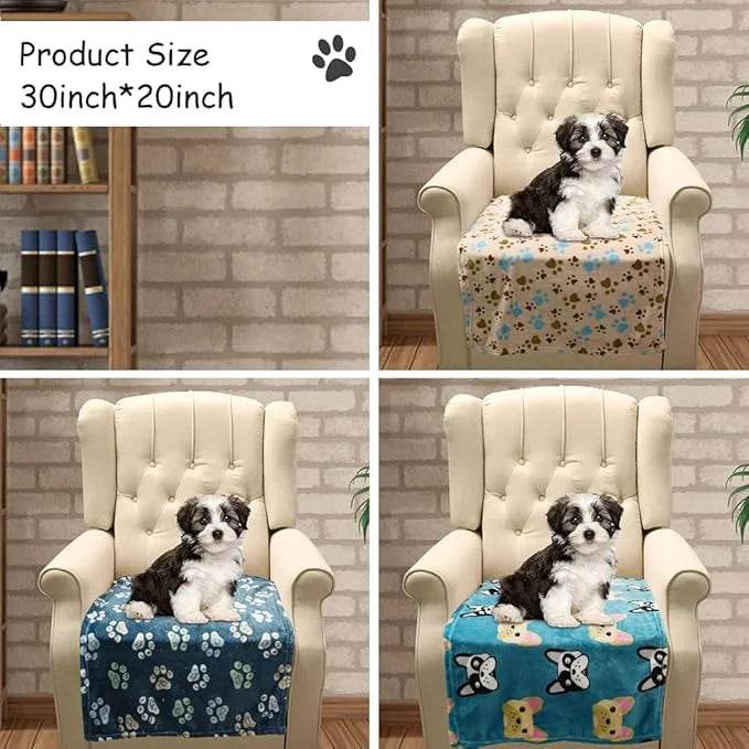 1 Pack 3 Blankets for Dogs Blankets for Medium Dogs Medium Dog Blanket Super Soft Fluffy Premium Fleece Pet Blanket Flanne...
