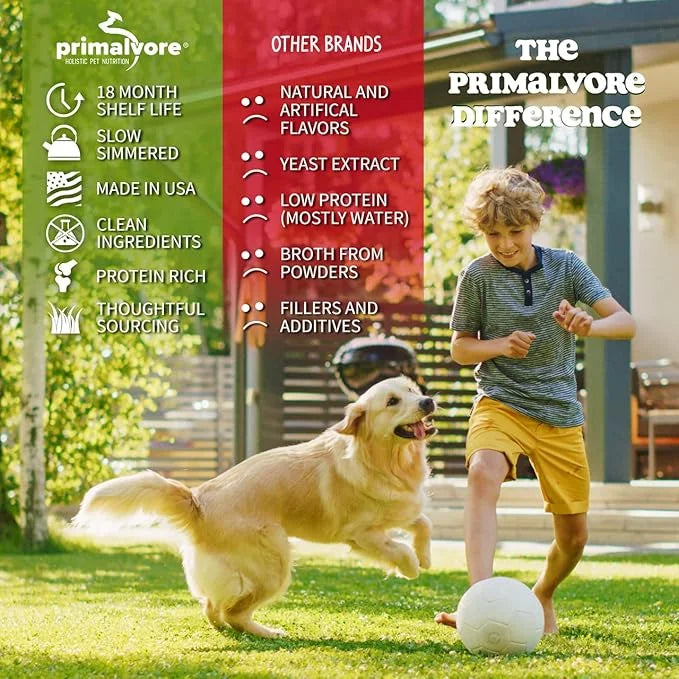 Primalvore Free-Range Bone Broth for Dogs &Cats, Mobility Formula w/Collagen Peptides to Help Support Hip & Joints, Digest...