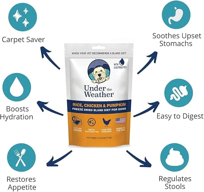 Under the Weather Bland Diet for Dogs | Easy to Digest for Sick Dogs |Always Be Ready | Contains Electrolytes - All Natura...
