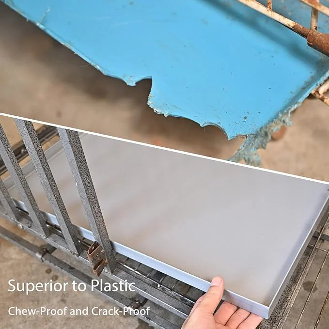 41x27.38x1 Replacement Tray for Dog Crate, Galvanized, Chew-Proof and Crack-Proof Dog Kennel Tray Replacement - Product Image
