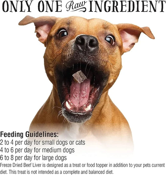 Northwest Naturals Raw Rewards Freeze-Dried Beef Liver Treats for Dogs and Cats - Bite-Sized Pieces - Healthy, 1 Ingredien...