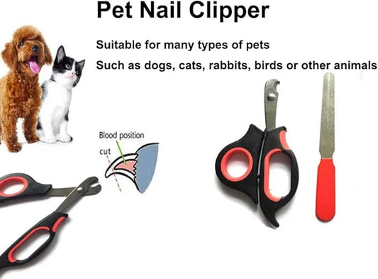 Dog Grooming Hammock with Flea Comb and Dog Nail Clipper, Pet Dog Grooming Hammock Harness with Cat Nail Clipper, Nail Fil...