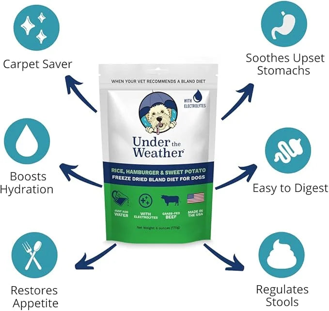 Under the Weather Bland Diet for Dogs | Easy to Digest for Sick Dogs |Always Be Ready| Contains Electrolytes - Natural Fre...