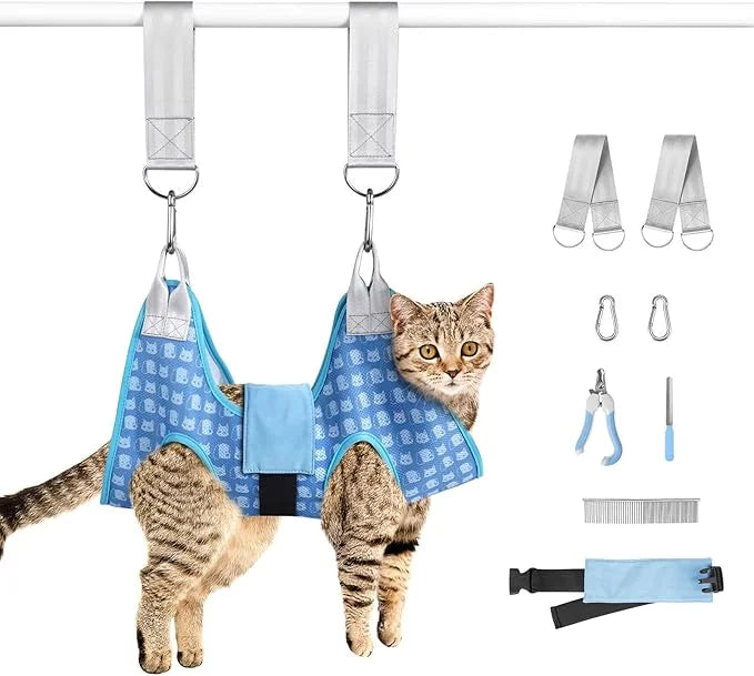Pet Grooming Hammock for Cats & Dogs, Dog Grooming Hammock Harness, Dog Sling for Nail Clipping/Trimming (X-Small) - Produ...