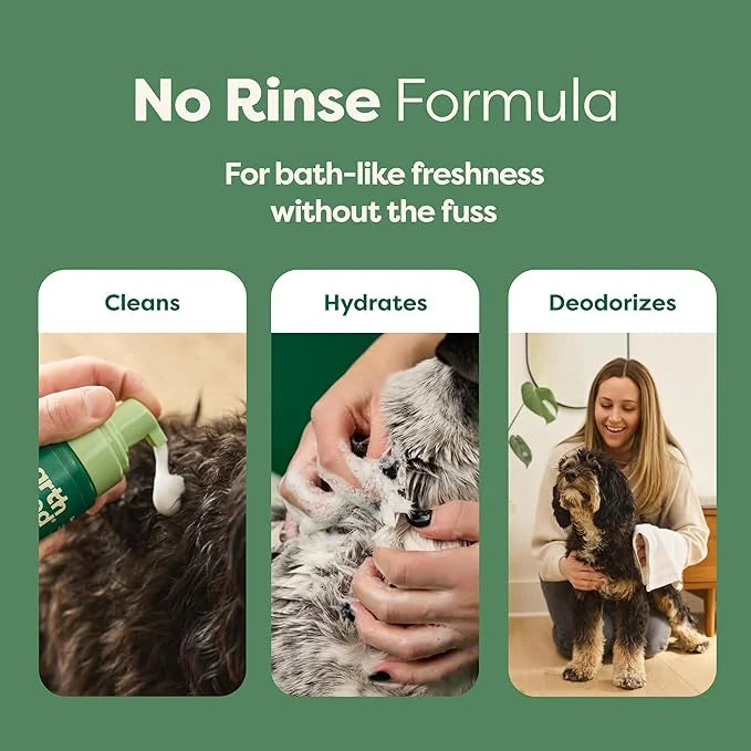 Earth Rated Waterless Dog Shampoo, Convenient No-Rinse Wash for Cleaning, Conditioning & Detangling, for All Coat Types, R...