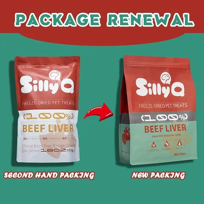 18oz Freeze Dried Beef Liver Dog Treats & Healthy Snacks for Cat,100% Raw Beef Liver Cut Into Pieces,Soft Treats for Train...
