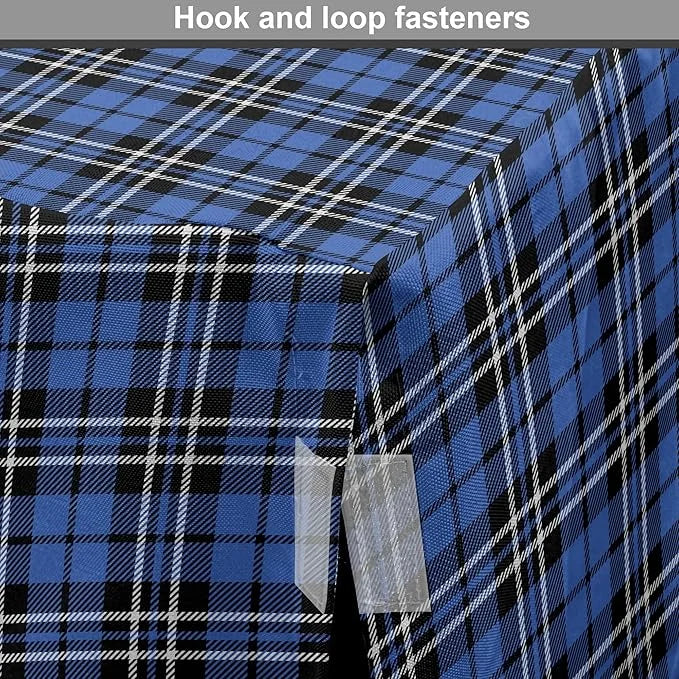 Lunarable Plaid Dog Crate Cover, Classical Old Fashioned Abstract Pattern Design Scottish Country Style, Easy to Use Pet K...