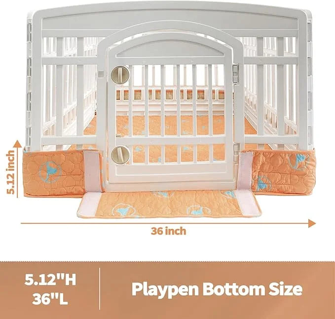 PJYuCien Dog Playpen Bottom Pad Fits for 36 Inch 4 Panels Exercise Pet Pen, Using as a Fence Stabilization and Puppy Pen M...