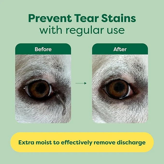Earth Rated Vet-Developed Pet Eye Wipes, Hypoallergenic Cleaner for Dogs & Cats Eyes to Remove Dirt & Discharge, Fragrance...