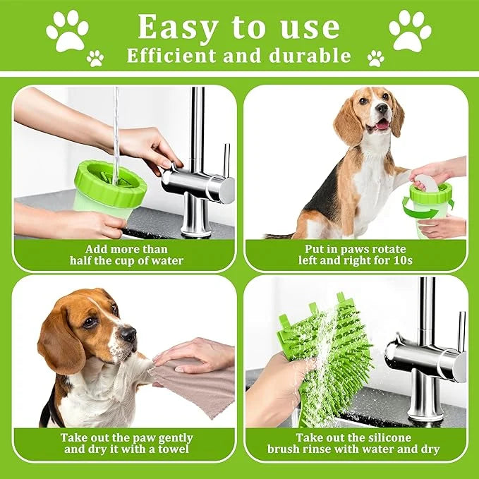 Qianruida Dog Paw Cleaner Cup, Soft Silicone, Portable, Easy to Clean, Removes Mud and Dirt, Grooming Accessory for Home, ...