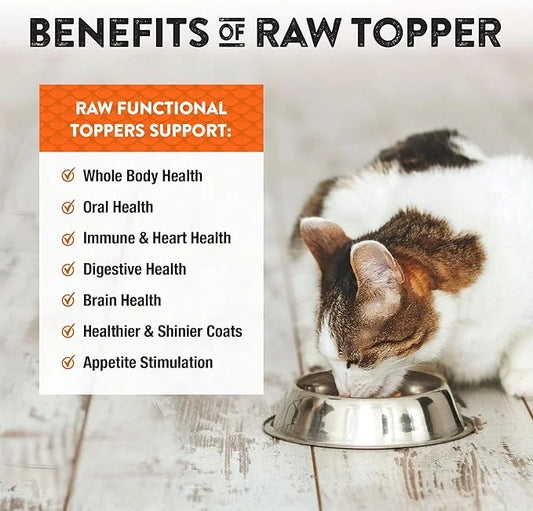 Northwest Naturals Freeze-Dried Salmon, Shiitake & Maitake Mushrooms Functional Topper - for Dogs & Cats - Healthy, Limite...
