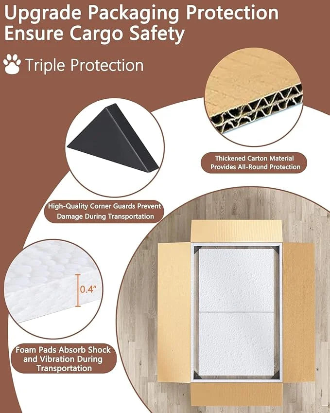 Piskyet Dog Crate Topper Wood Countertop for 48 42 36 30 24 inch Dog Cage, Dog Crate Cover,Dog Kennel Topper(Crate Not Inc...