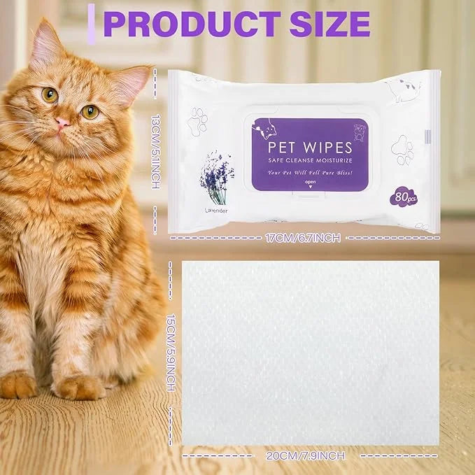Treela 10 Packs of 800 Dog Wipes Pet Wipes Cat Grooming Supplies for Paws, Butt, Ear, Skin, Eye, Body Cleaning Bath Stain ...