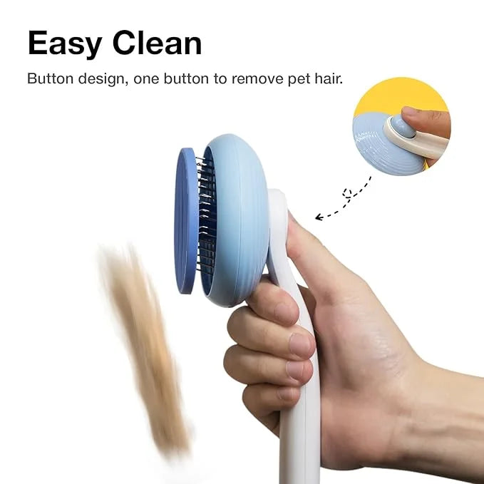 Self-Cleaning Slicker Brush for Cat & Dog Grooming - Removes Tangles, Loose Undercoat, and Mats (Blue, 2 Pack) - Product I...