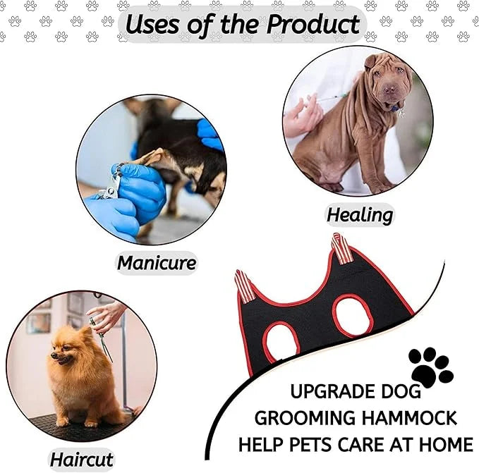 Pet Grooming Hammock for Multipurpose Use, 13 PCS Pet Grooming Kit for Cat & Dog Grooming, Dog Hammock with Nail Clippers/...