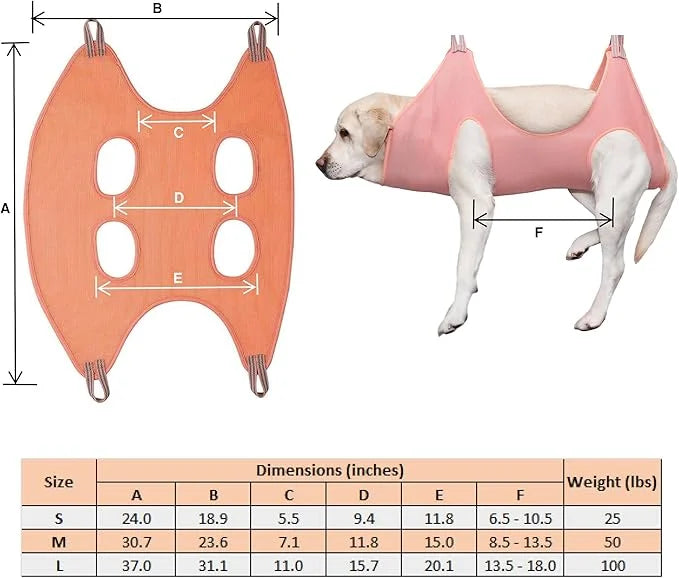 Dog Grooming Hammock | Pet Grooming Hammock Helper | Dog Grooming Harness with Nail Clippers/Nail Trimmers Nail File S-Hoo...