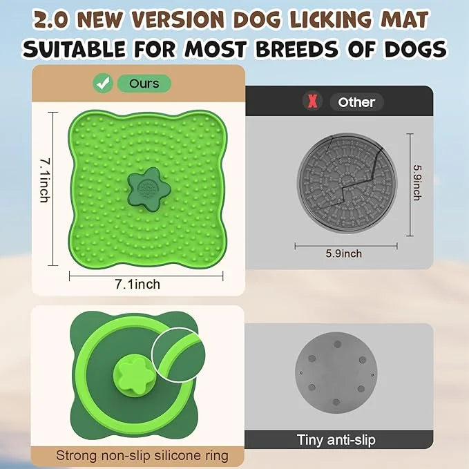 HOPET New Licking Mat for Dogs Crate, Interactive Large 7.1" Size Lick Mats for Boredom Relief & Anxiety Reduction, Soft &...