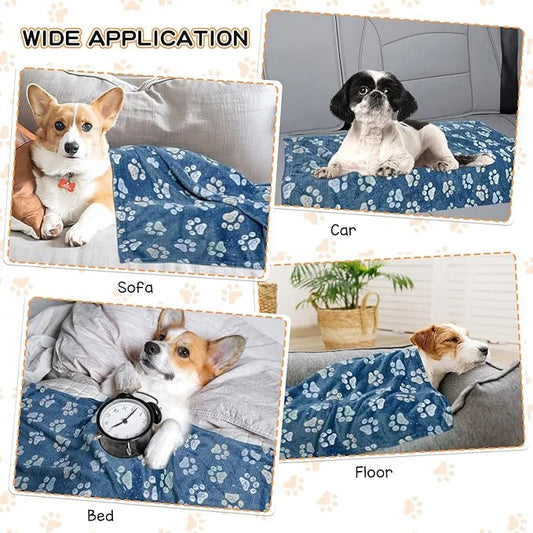 1 Pack 3 Blankets for Dogs Blankets for Large Dogs Medium Dog Blanket Super Soft Fluffy Premium Fleece Pet Blanket Flannel...