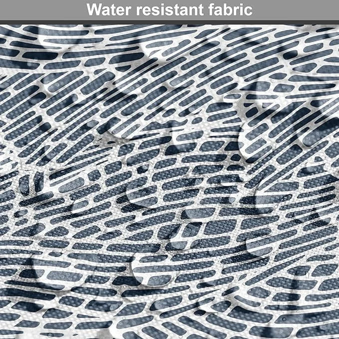 Ambesonne Abstract Dog Crate Cover, Monochromatic Design Mosaic Look Artistica Ocean Waves Repetition, Easy to Use Pet Ken...