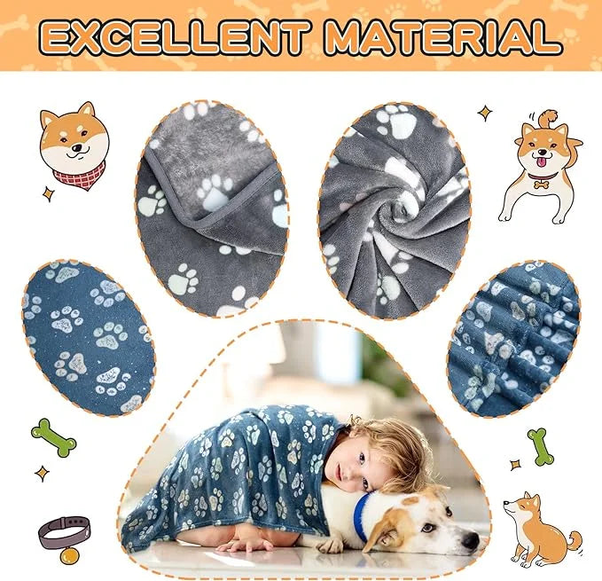 1 Pack 3 Blankets for Dogs, Dog Blankets for Large Dogs, Medium Dog Blanket Super Soft Fluffy Premium Fleece Pet Blanket F...