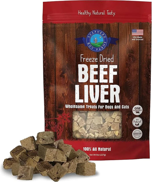 Freeze Dried Dog and Cat Treats, Beef Liver, All Natural Single Ingredient Freeze-Dried Dog Treat & Dog Snacks, Made in US...