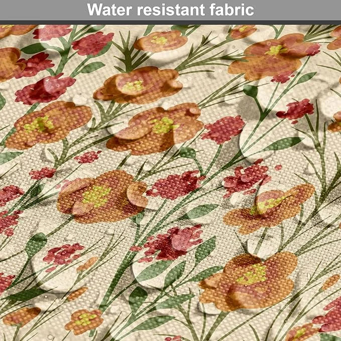 Ambesonne Floral Dog Crate Cover, Burgeoning Flowers Small Flora Scene Foliage Meadow Setting Vintage Garden Art, Easy to ...