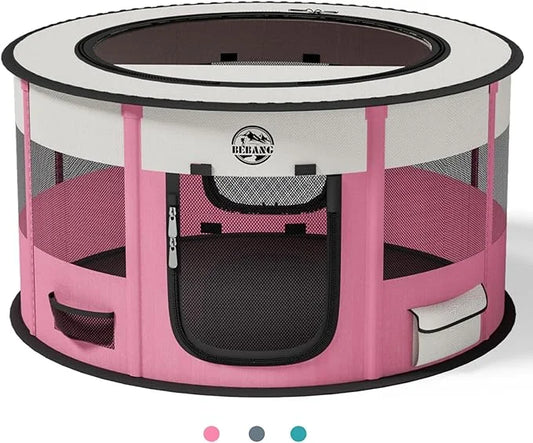 Dog Playpen Puppy Play Pen Indoors Pet Crate Small Dog Cage Portable Foldable Cat Kennel for Kitten Hamster Rabbit Bunny G...