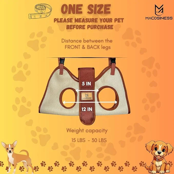 2025 2-in-1 Dog Grooming Hammock, Dog Sling, Dog Restraint for Nail Clipping, Dog Carrying Sling, Dog Hanging Harness for ...