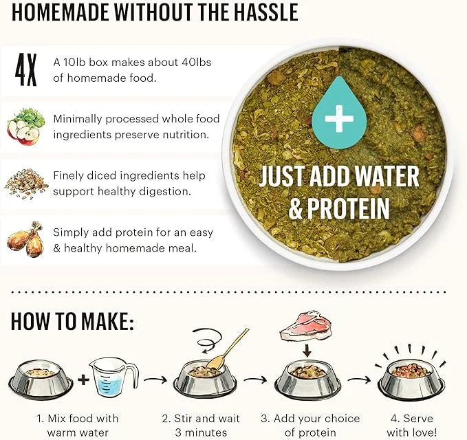 The Honest Kitchen Human Grade Dehydrated Grain Free Veggie, Nut & Seed Base Mix for Dogs 3 lb - Kindly - Product Image