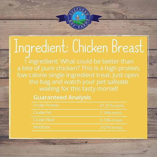 Freeze Dried Dog and Cat Treats, Chicken Breast, All Natural Freeze-Dried Dog Treat & Dog Snacks, Made in USA, High in Pro...