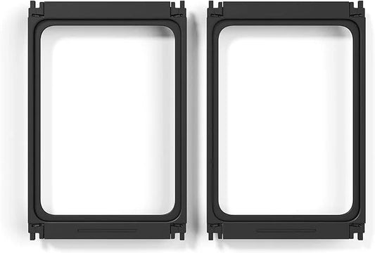 Dog Playpen, 24" Acrylic Plastic Pet Playpen with Door, Puppy Playpen, Indoor Dog Pen, Foldable, Customizable, Black 2 PCS...