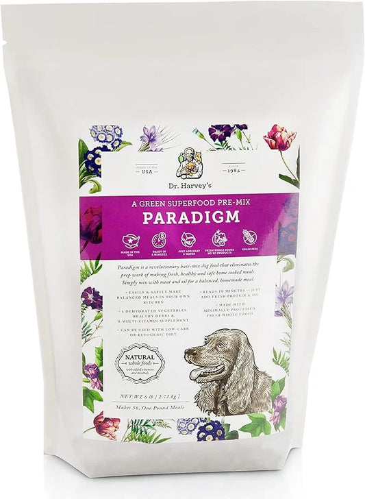 Dr. Harvey's Paradigm Green Superfood Dog Food, Human Grade Dehydrated Grain Free Base Mix for Dogs, Diabetic Low Carb Ket...