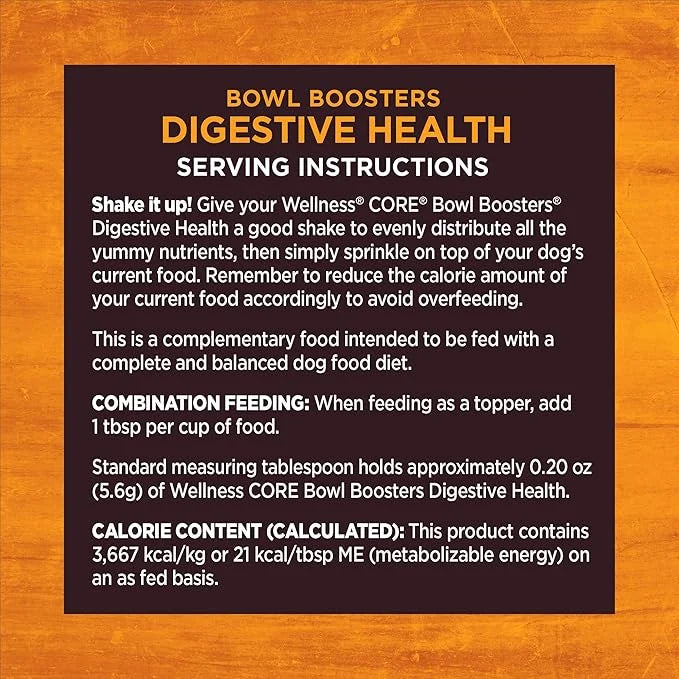 Wellness CORE Bowl Boosters Digestive Health Dog Food Topper, 4 Ounce Bag (Pack of 2) - Product Image