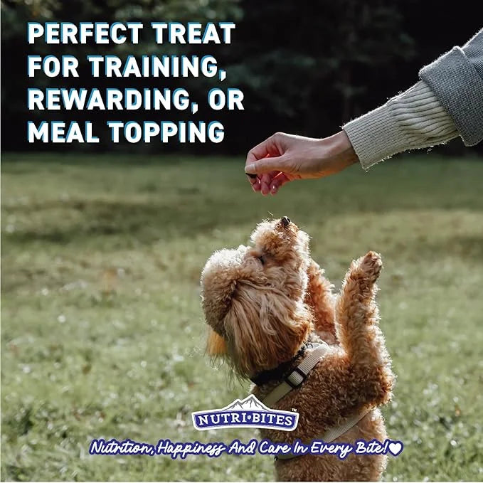 Nutri Bites Freeze Dried Chicken Dog & Cat Treats, 9 oz | Healthy Pet Training Treats or Food Topper | All Natural, 1 Sing...